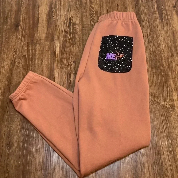 Melody Ehsani Fleece Joggers Pants Terracotta Brown Small NWT - Picture 1 of 11